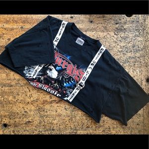 Furst Of Kind Distressed Crop Top with Suspenders